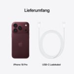 Apple iPhone 18 Pro, 256 GB, Burgunder, Dual SIM (eSIM) – Bild 3