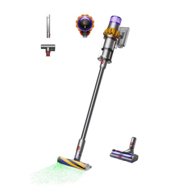 Dyson V15 Detect Absolute Akku-Stielsauger, 240 AW, Laser-Stauberkennung, Piezo-Sensor, 60 Minuten Laufzeit