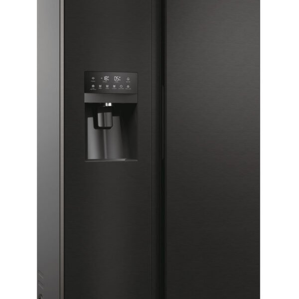Haier HSR5918DIPB SBS 90 Serie 5 Side-by-Side, 511 l, No Frost, Wasser- und Eisspender, Schwarz matt – Bild 2