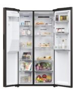 Haier HSR5918DIPB SBS 90 Serie 5 Side-by-Side, 511 l, No Frost, Wasser- und Eisspender, Schwarz matt – Bild 6