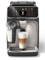 Philips EP5547/90 Serie 5500 LatteGo Kaffeevollautomat, 20 Getränke heiß und kalt, Keramikmahlwerk, Schwarz verchromt