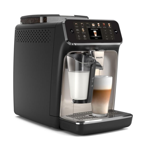Philips EP5547/90 Serie 5500 LatteGo Kaffeevollautomat, 20 Getränke heiß und kalt, Keramikmahlwerk, Schwarz verchromt – Bild 2